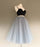 Two Piece Spaghetti Straps A-Line Gray Homecoming Dress Sweetheart Tulle Prom Dresses - Prom Dresses