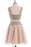 Two Piece Strap Homecoming with Crystals A Line Tulle Short Party Dress - Prom Dresses