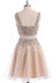 Two Piece Strap Homecoming with Crystals A Line Tulle Short Party Dress - Prom Dresses
