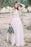 Two Piece Tulle Floor Length Lace Rustic Wedding Dress with Sleeve - Wedding Dresses
