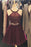 Two Piece Tulle Homecoming with Beading A Line Sleeveless Short Graduation Dress - Prom Dresses