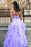 Two Pieces A-Line Lace Top Open Back Organza Sleeveless Prom Dresses Evening Dress - Prom Dresses