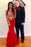 Two Pieces Mermaid red Prom Long Evening Dress - Prom Dresses
