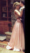 Two Pieces Pink Prom Beading Formal Taffeta Graduation Dresses - Prom Dresses