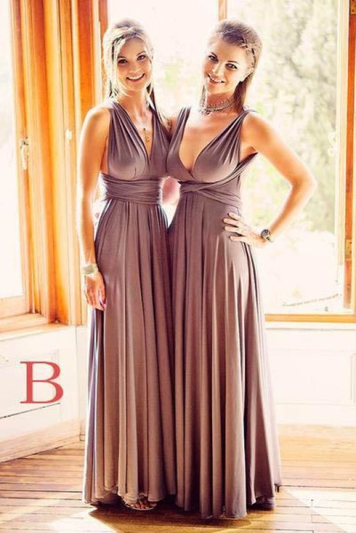 Unique Emerald Floor length Sleeveless Bridesmaid Dresses Long Prom Gowns - Prom Dresses