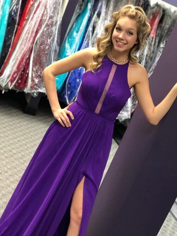 Open Back Short Purple Prom Dress with Beading Ruffles LBQ0110