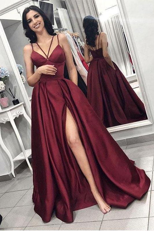 Unique Spaghetti Strap Simple Long Prom Dresses Cheap Unique Spaghetti Strap Simple Long Prom Dresses Cheap