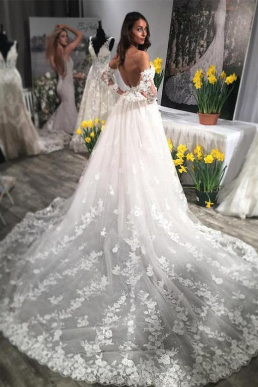 Unique Sweetheart White Boho Beach Wedding Dress On Sale- Bridelily Unique Sweetheart White Boho Beach Wedding Dress On Sale- Bridelily
