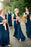 Unique V Neck Sleeveless Modern Long Bridesmaid Dress - Bridesmaid Dresses