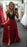 V Neck 2 Pieces Black Lace and Red Satin Long Prom Dresses with Detachable Train High Slit, Graduation Dresses, Formal Dresses