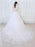 V-Neck 3/4 Sleeves Lace Ball Gown Wedding Dresses - wedding dresses