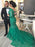 V-neck 3/4 Sleeves Sweep/Brush Train With Applique Plus Size Dresses - Prom Dresses