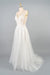V-neck Appliques Tulle A-line Wedding Dress - Wedding Dresses