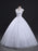 V-Neck Cap Sleeves Ball Gown Lace Wedding Dresses - Pure White / Floor Length - wedding dresses