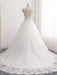 V-Neck Covered Button Ball Gown Wedding Dresses - wedding dresses