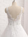 V-Neck Covered Button Ball Gown Wedding Dresses - wedding dresses
