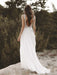 V Neck Lace Boho Wedding Dresses - wedding dresses