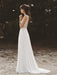V Neck Lace Boho Wedding Dresses - wedding dresses