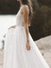 V Neck Lace Boho Wedding Dresses - wedding dresses