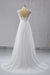 V-neck Lace Chiffon Flowy A-line Wedding Dress - Wedding Dresses