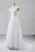 V-neck Lace Chiffon Flowy A-line Wedding Dress - Wedding Dresses