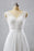 V-neck Lace Chiffon Flowy A-line Wedding Dress - Wedding Dresses