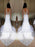 V-Neck Lace Mermaid Wedding Dresses - Ivory / Floor Length - wedding dresses
