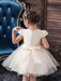Flower Girl Dresses V Neck Short Sleeves Flowers Kids Party Dresses