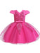 Flower Girl Dresses V Neck Short Sleeves Flowers Kids Party Dresses