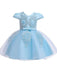 Flower Girl Dresses V Neck Short Sleeves Flowers Kids Party Dresses