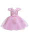 Flower Girl Dresses V Neck Short Sleeves Flowers Kids Party Dresses