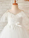 Flower Girl Dresses V-Neck Sleeveless Beaded Kids Social Party Lace Dresses