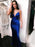 V Neck tti Straps Mermaid Long Royal Blue Prom Dresses, Mermaid Royal Blue Long Formal Dresses, Royal Blue Evening Dresses