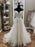 V Neck Thin Straps White Lace Wedding Dresses, White Lace Formal Prom Dresses, White Evening Dresses