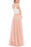 V Neck Tulle Floor Length A Line Bridesmaid Dresses - Bridesmaid Dresses