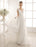 V-Neck Wedding Dress With Lace In Floor Length misshow