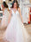 V Neck White Lace Long Prom Dresses with Belt, White Lace Formal Dresses, White Evening DressesV Neck White Lace Long Prom Dresses with Belt, White Lace Formal Dresses, White Evening Dresses