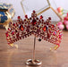 Vintage Handmade Rhinestone Womens Tiaras | Bridelily - Full Red - tiaras