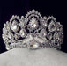 Vintage Handmade Rhinestone Womens Tiaras | Bridelily - White No Comb - tiaras