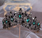 Vintage Handmade Rhinestone Womens Tiaras | Bridelily - Green - tiaras