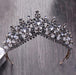 Vintage Handmade Rhinestone Womens Tiaras | Bridelily - Black - tiaras