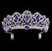 Vintage Handmade Rhinestone Womens Tiaras | Bridelily - Silver Blue - tiaras