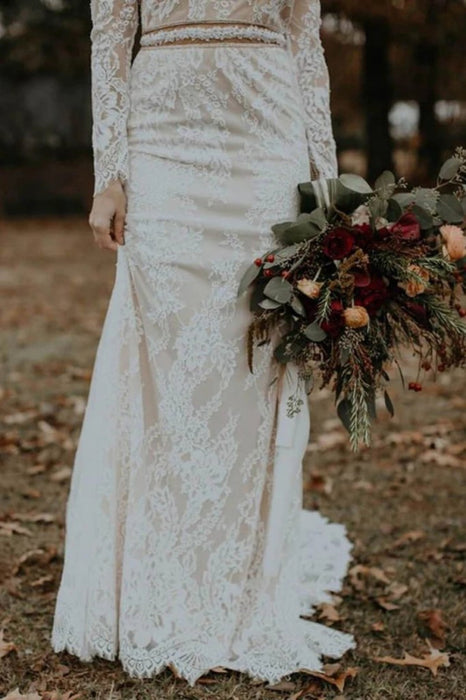 vintage long sleeve lace wedding dress Vintage Simple Long Sleeve Wedding Dresses On Sale