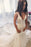 Vintage Mermaid V Neck Backless Tulle Wedding Dress - Wedding Dresses