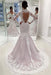 Vintage Sleeves Mermaid Long Open Back Wedding Dress - Wedding Dresses