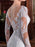 vintage wedding bridal dress 2021 sheath illusion neck long sleeve lace applique wedding dresses with train
