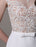 Vintage Wedding Dress Lace And Chiffon Sheath With Stunning Bateau Illusion Neckline And Illusion Back misshow