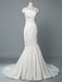 VIntage Wedding Dress Mermaid Off The Shoulder Sleeveless Pleated Satin Fabric With Train Traditional Dresses For Bride