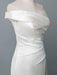 VIntage Wedding Dress Mermaid Off The Shoulder Sleeveless Pleated Satin Fabric With Train Traditional Dresses For Bride