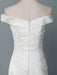 VIntage Wedding Dress Mermaid Off The Shoulder Sleeveless Pleated Satin Fabric With Train Traditional Dresses For Bride